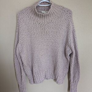 Cynthia Rowley Mock Neck Sweater, Color Pink, Size Medium